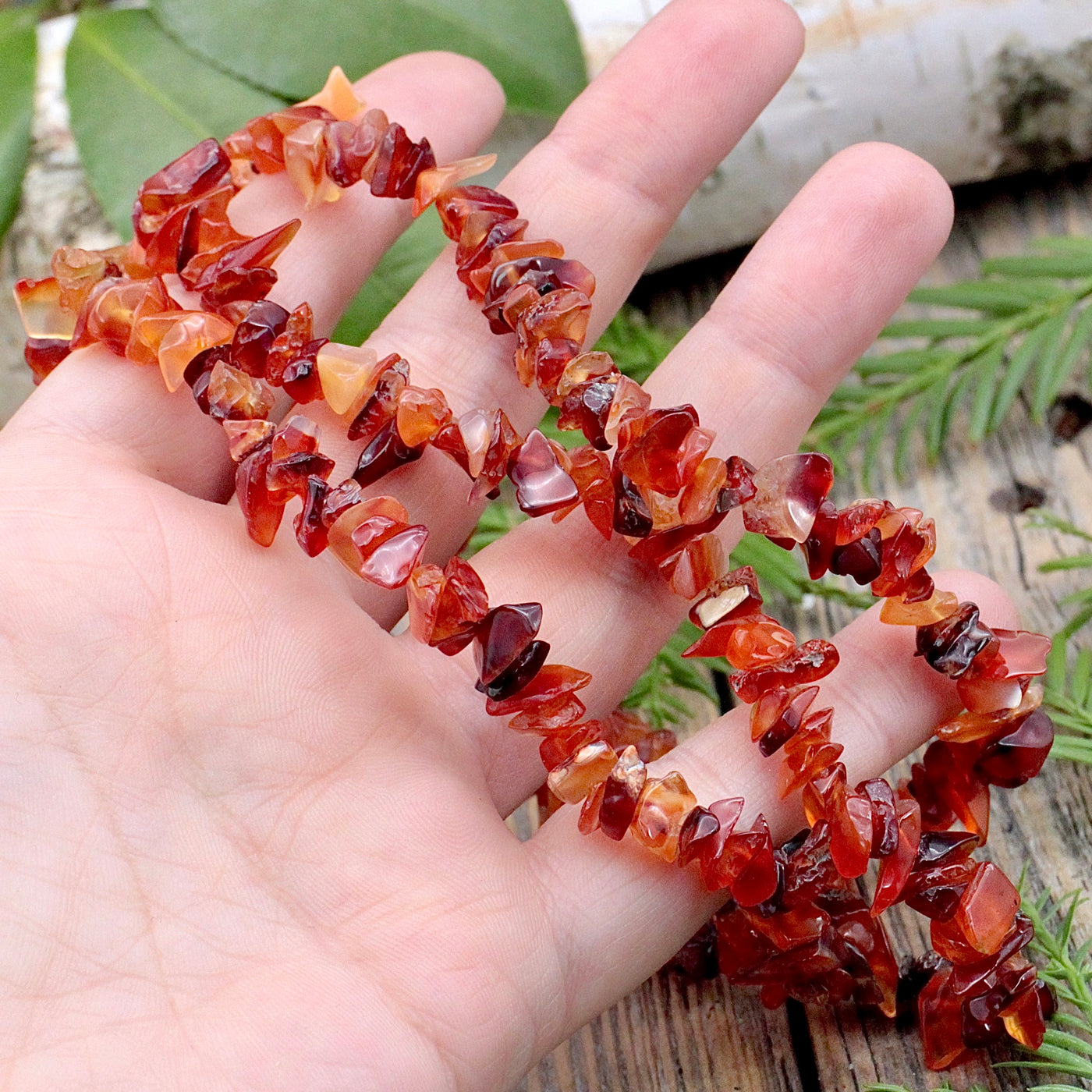 Carnelian Chip Necklace