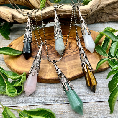 Long Crystal Drop Necklace