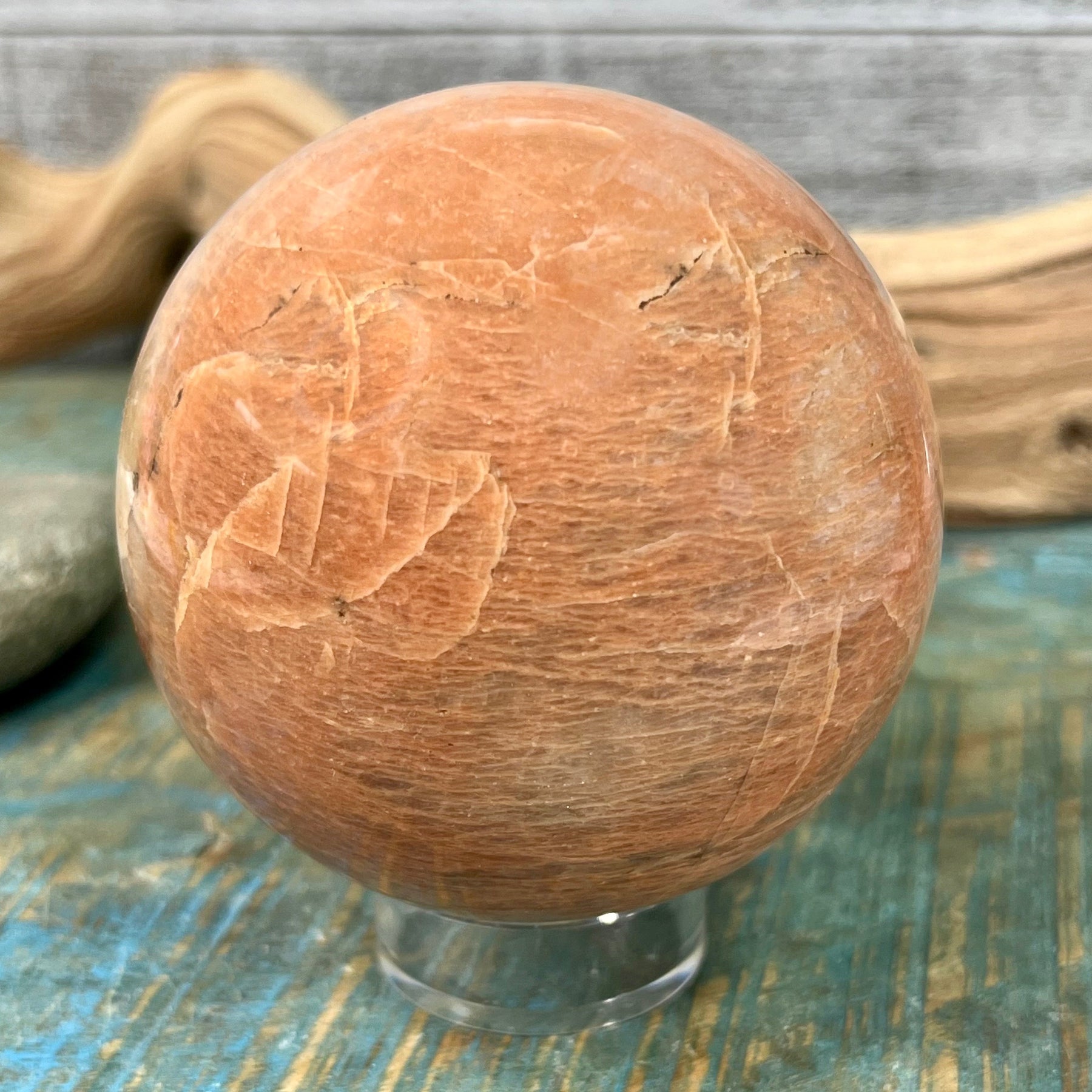 Peach Moonstone sphere