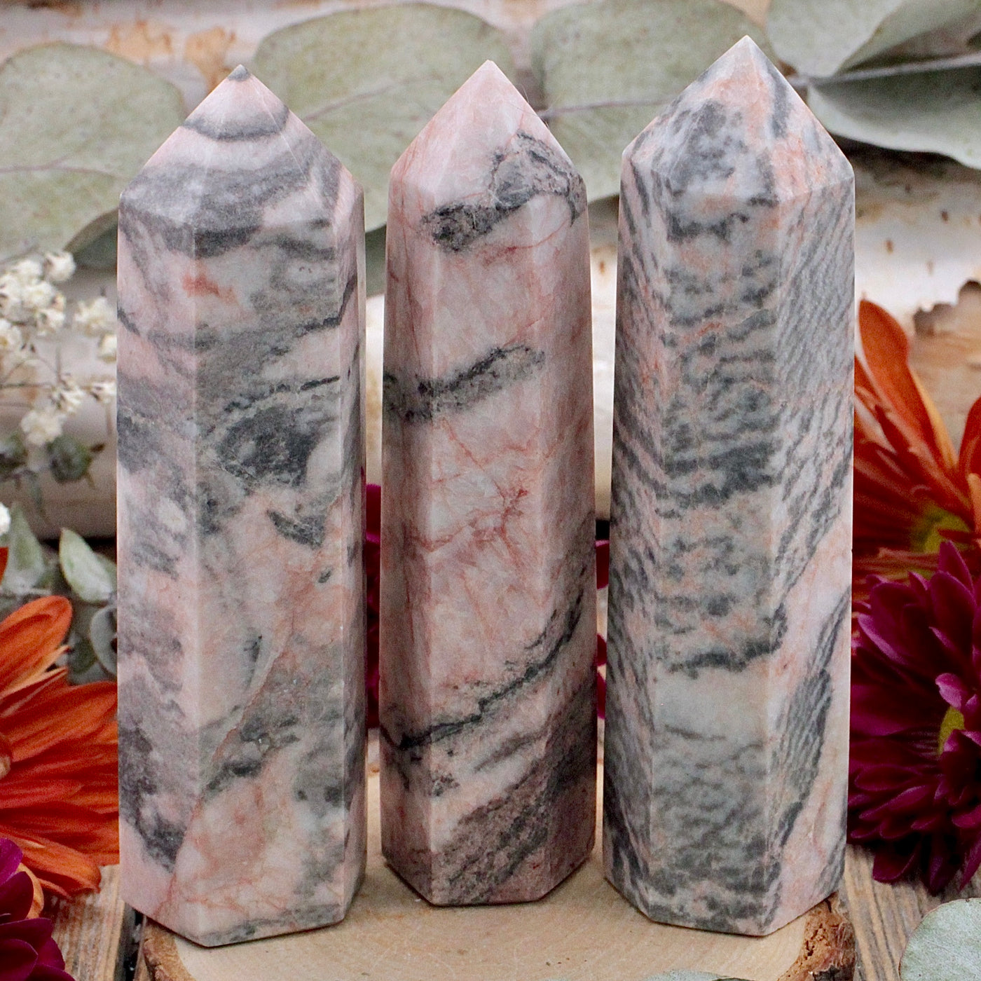 Pink Zebra Jasper Tower