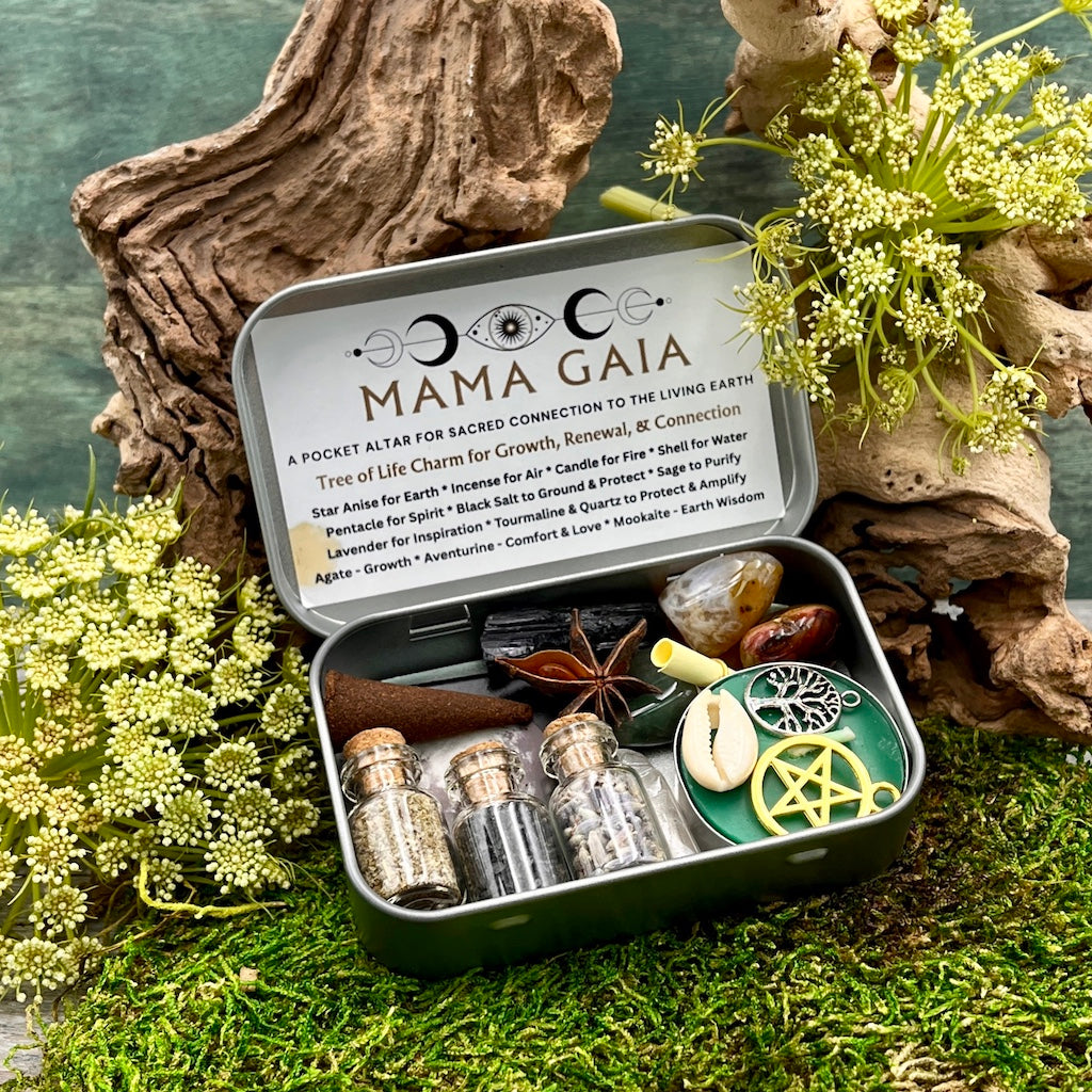 Mama Gaia Goddess Pocket Altar Tin