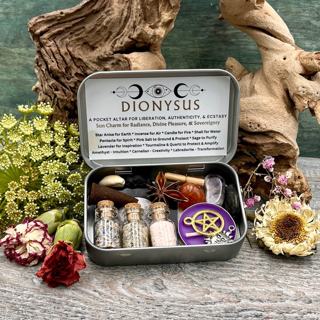 Dionysus Goddess Pocket Altar Tin