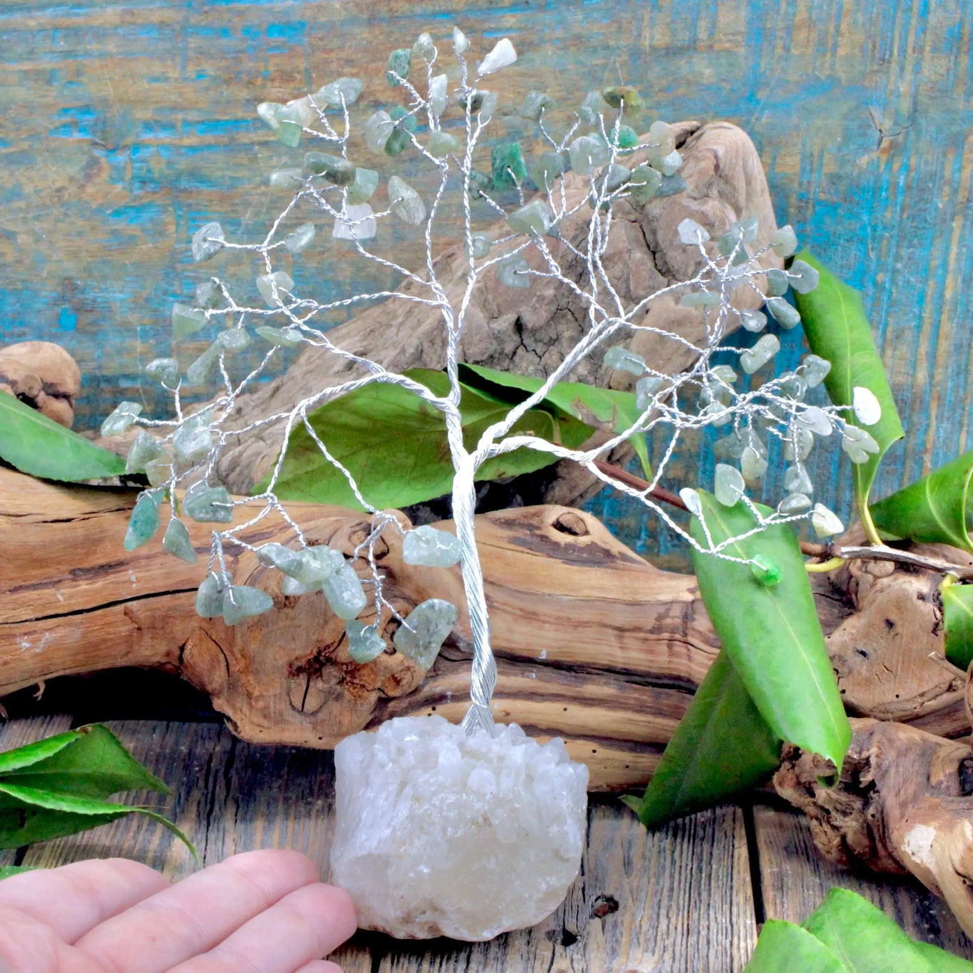 Aquamarine Zeolite Crystal Tree