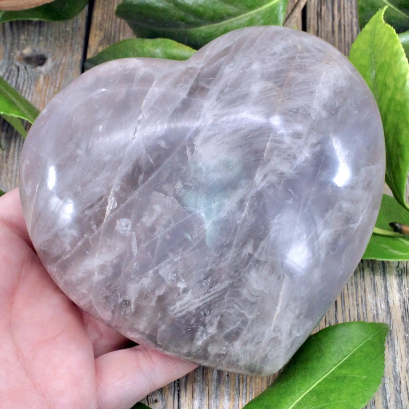 Blue Rose Quartz Heart