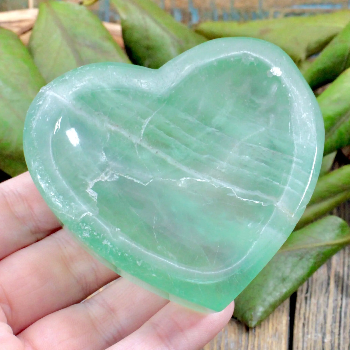 Green Fluorite Heart Bowl