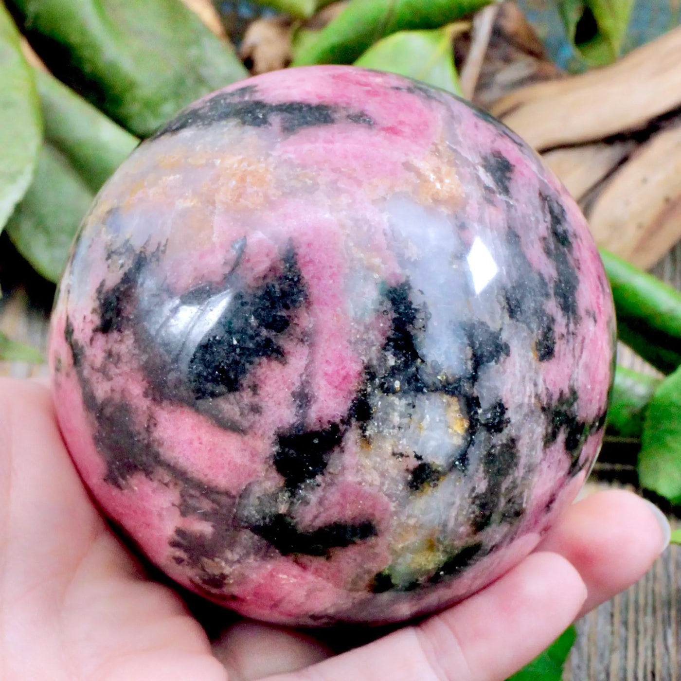 Rhodonite Sphere