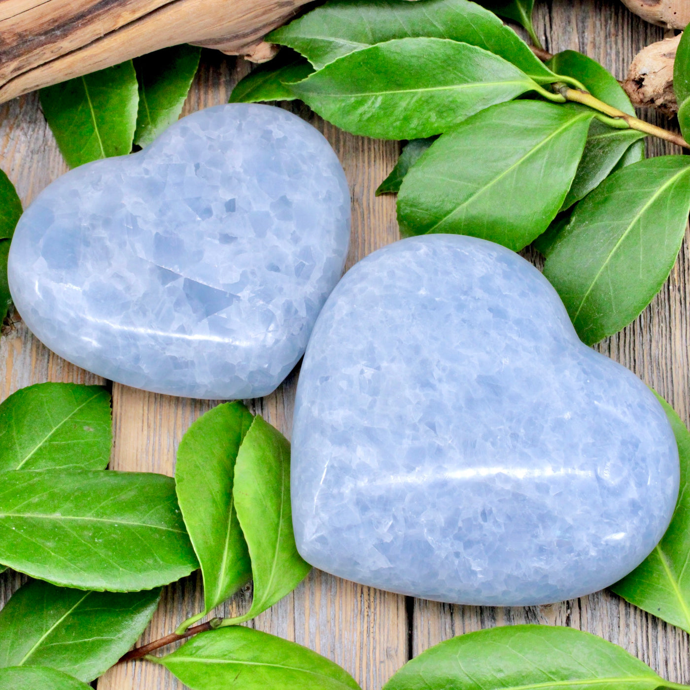 Blue Calcite Heart