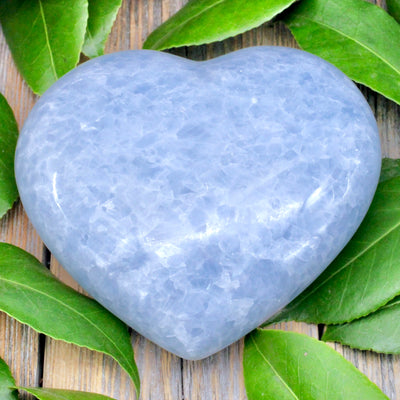 Blue Calcite Heart