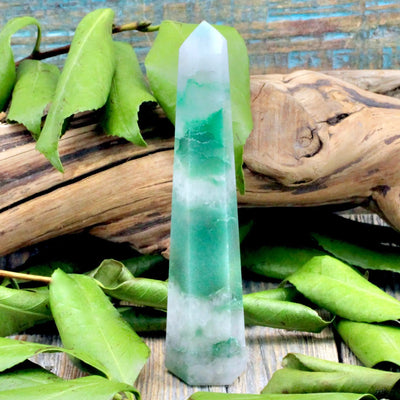 Green Aventurine with Quartz Tower