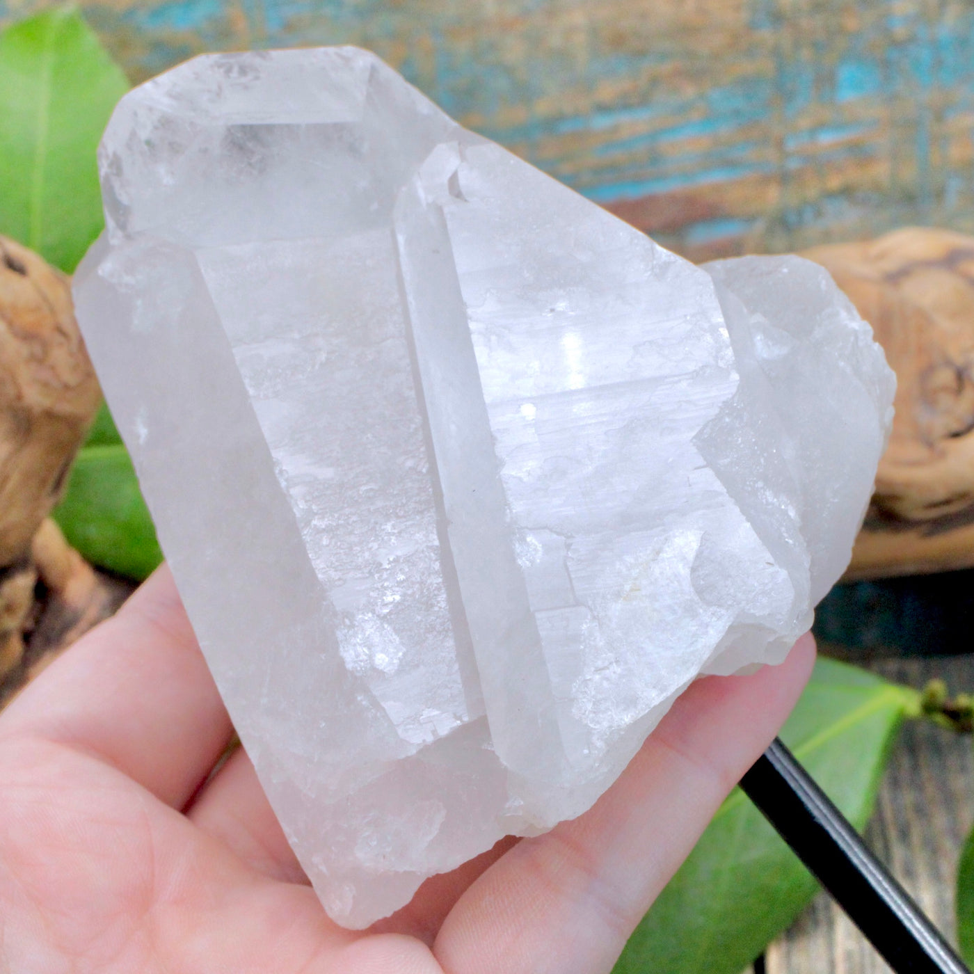 Lemurian Quartz Cluster Pin