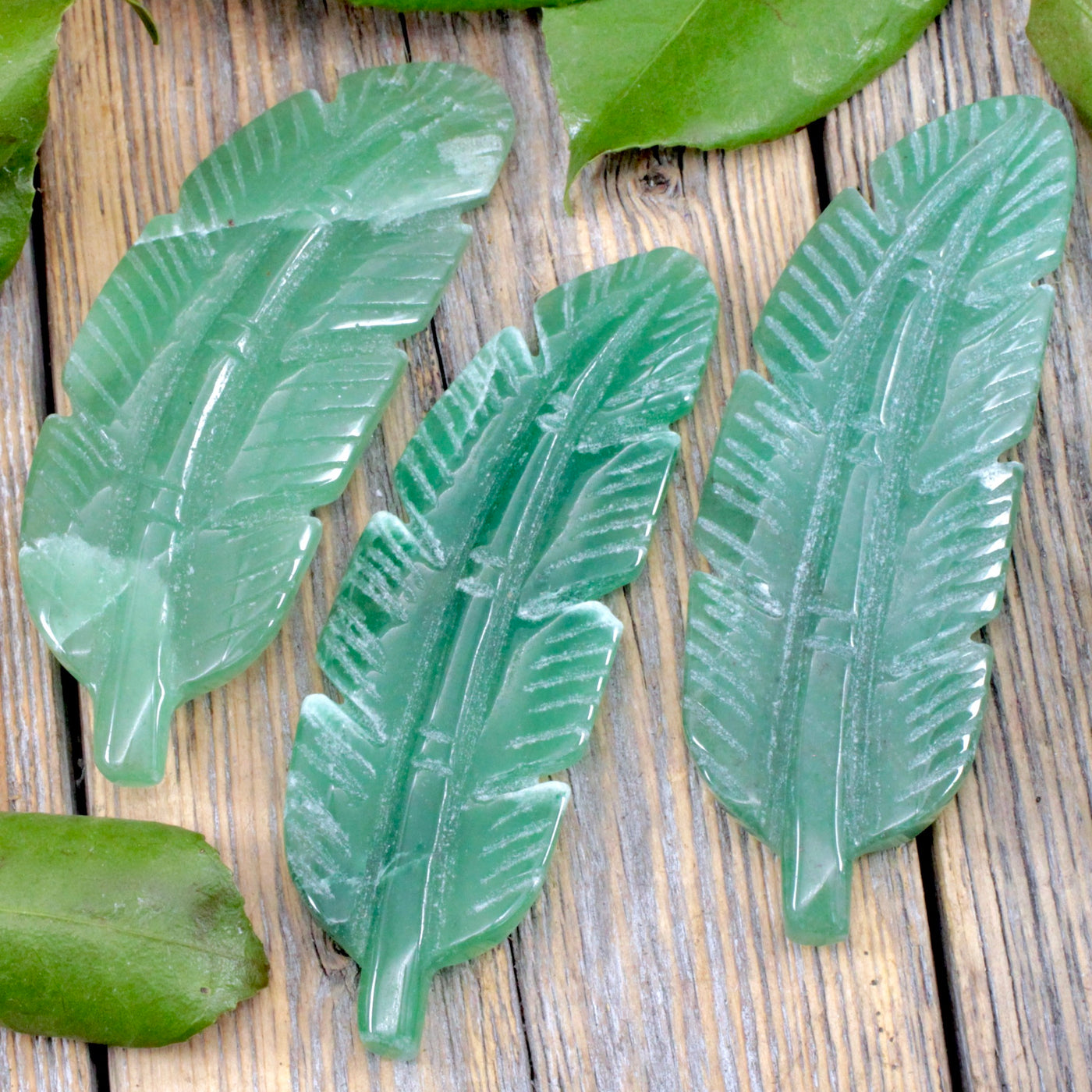 Green Aventurine Feather