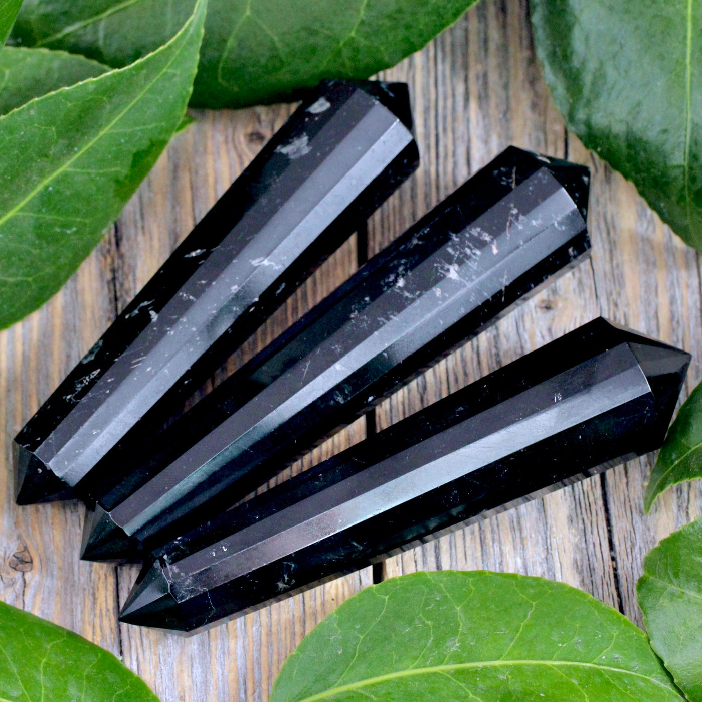 Black Tourmaline Double Terminated Wand - large