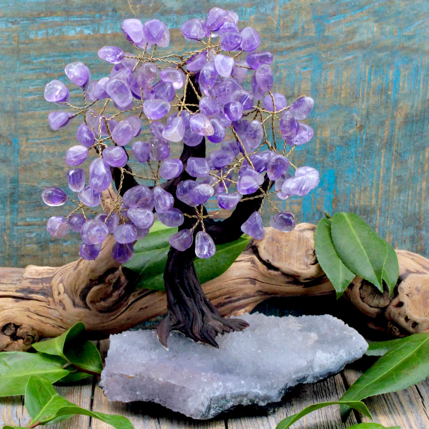 Amethyst Crystal Tree with Amethyst Cluster Base