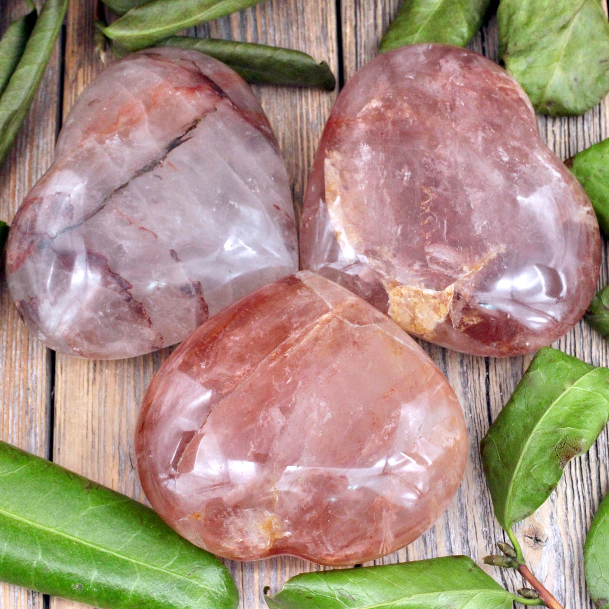 Hematoid Quartz Heart