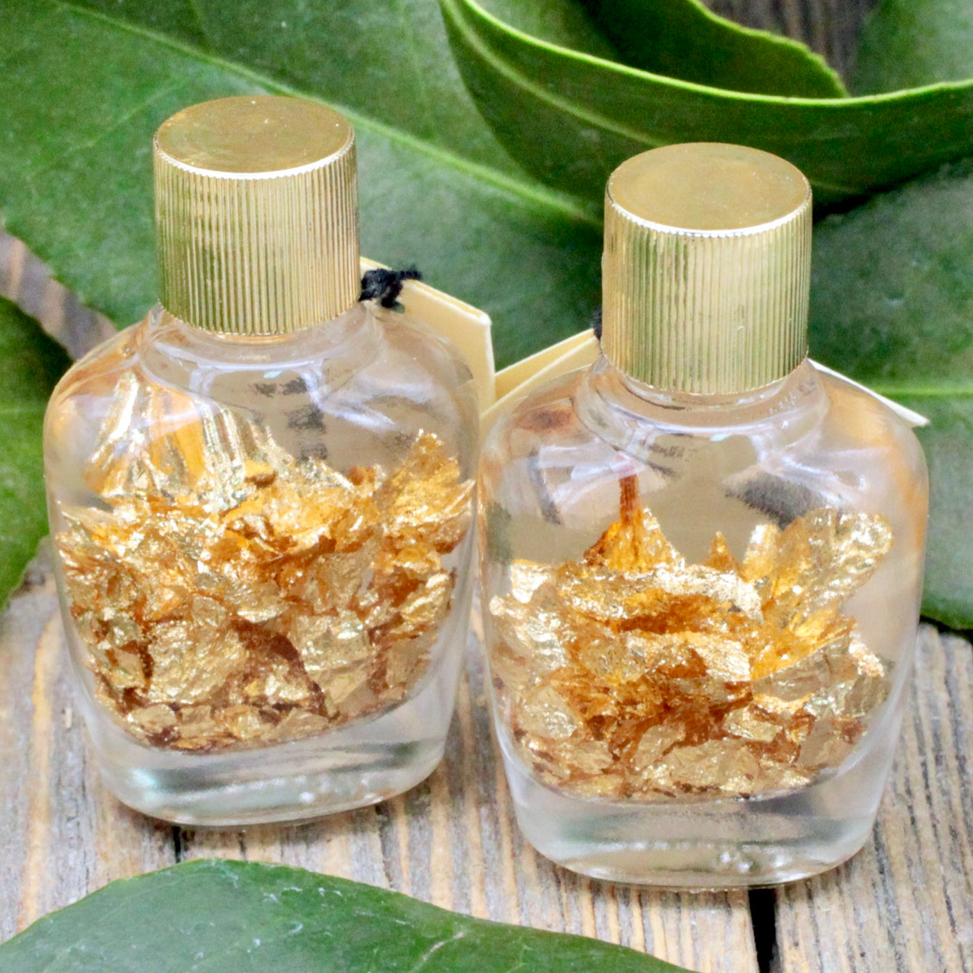 Gold Flakes in Bottle