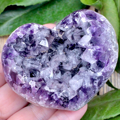 Amethyst Druzy Heart