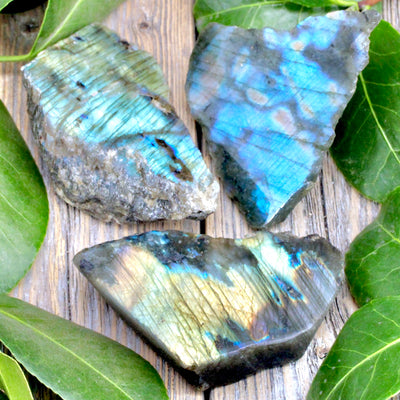 Labradorite Half Polish Chunk