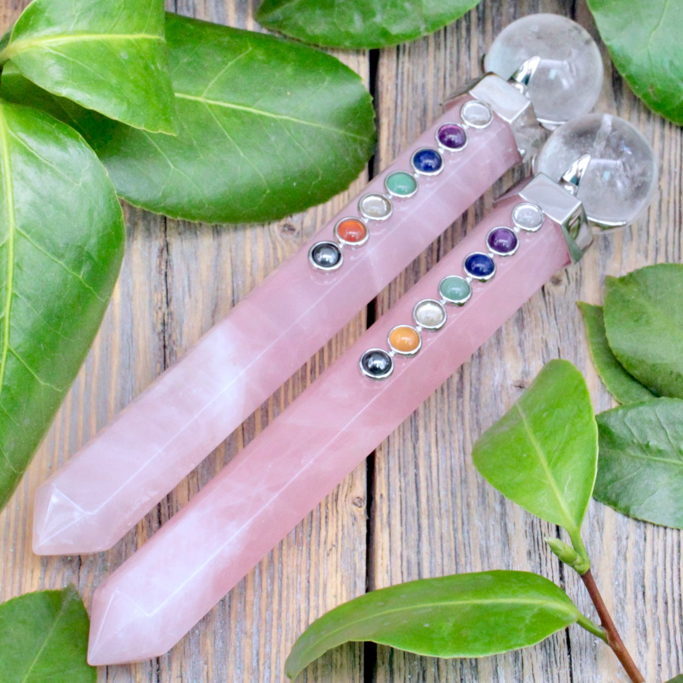 Crystal Wand with Chakra Detail