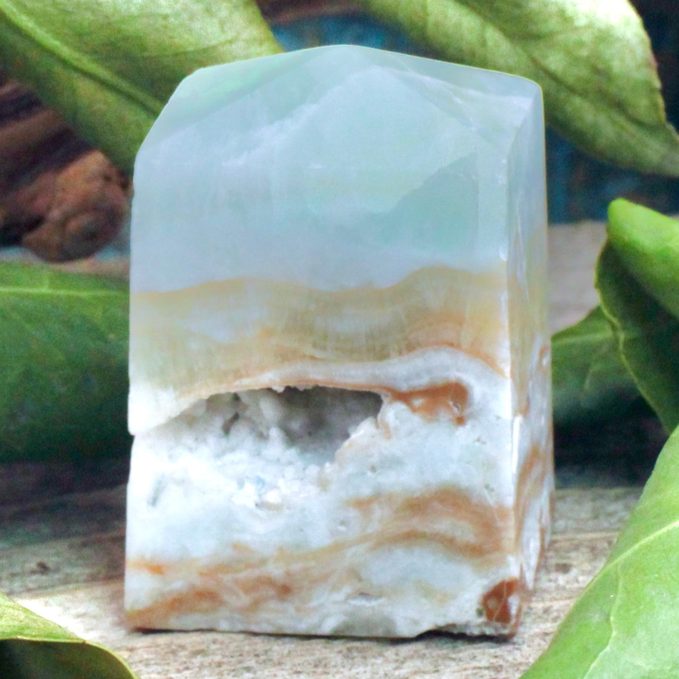 Caribbean Calcite Obelisk -Large