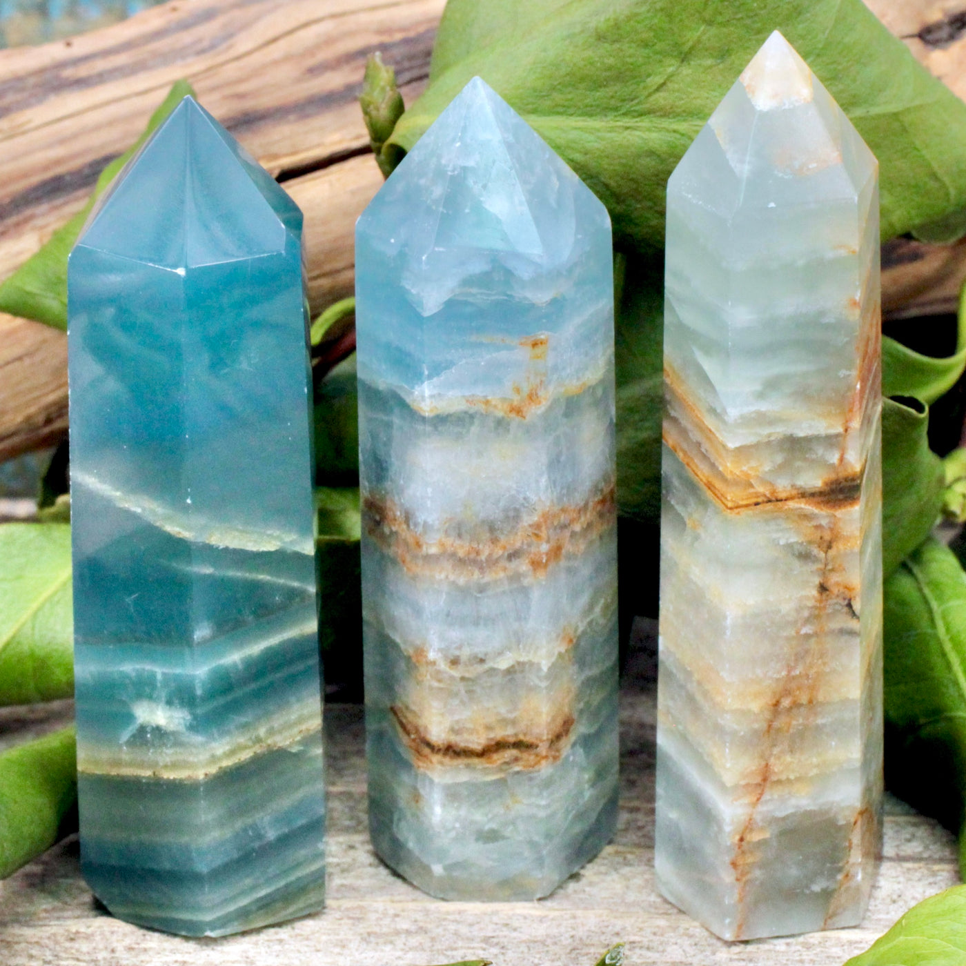 Blue Banded Calcite Tower