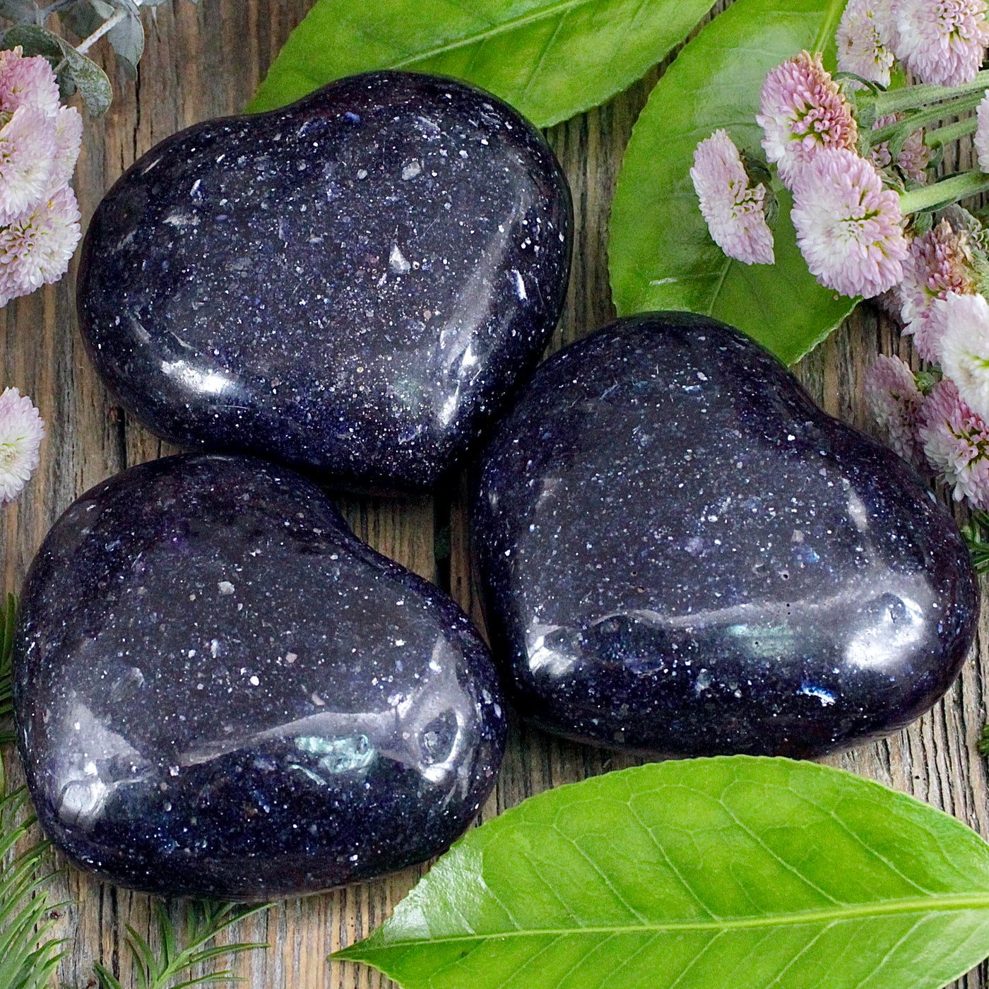 Dark Lepidolite Heart