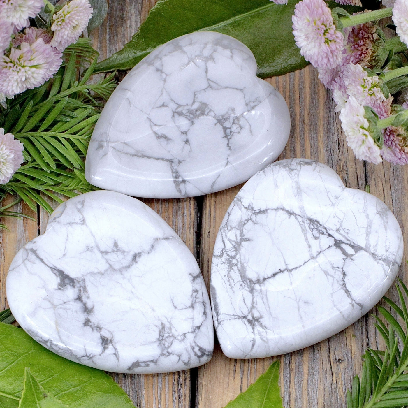 Howlite Heart Worry Stone