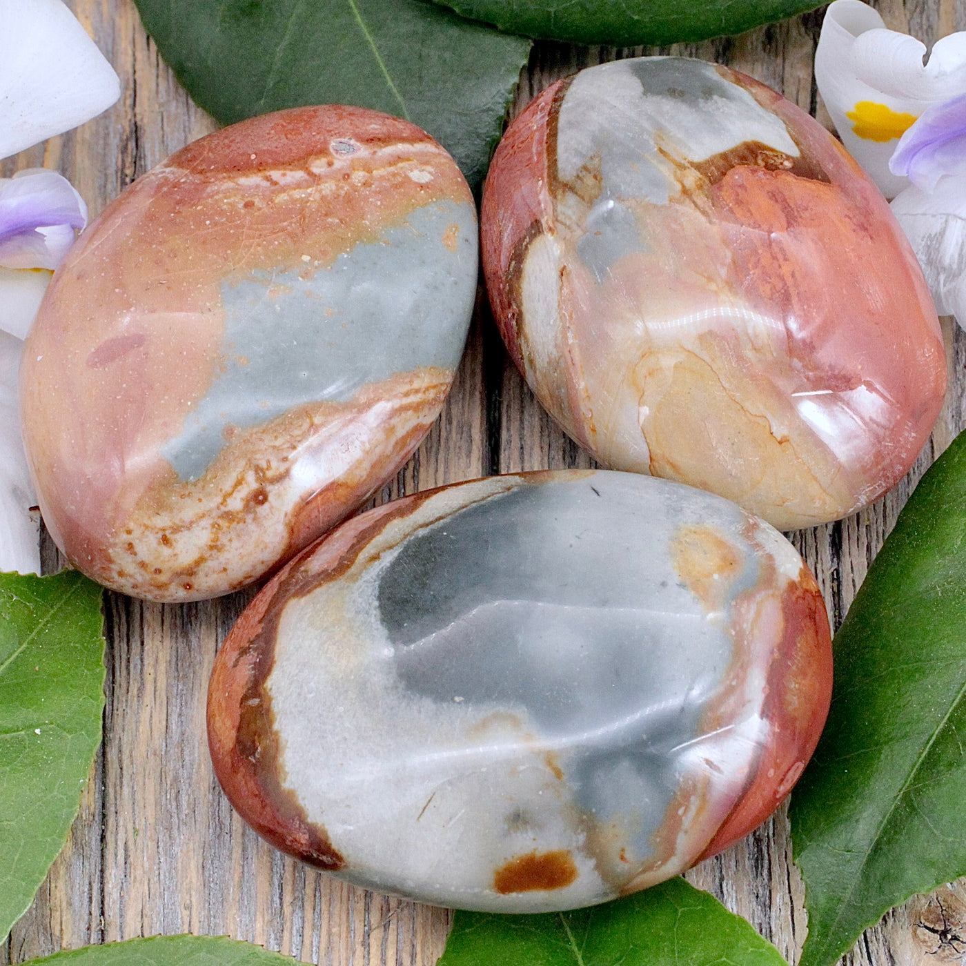 Polychrome Jasper Palm Stone