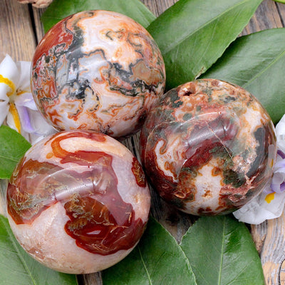 Red Moss Agate Sphere