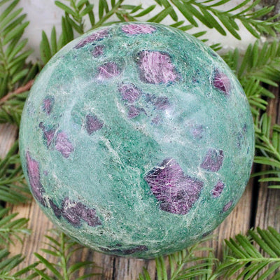 Ruby in Fuchsite Sphere