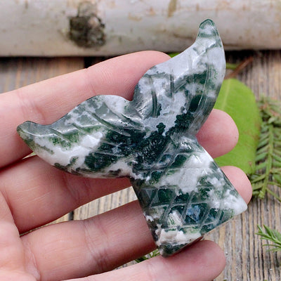 Moss Agate Mermaid Tail