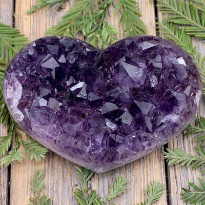 Druzy Amethyst Heart