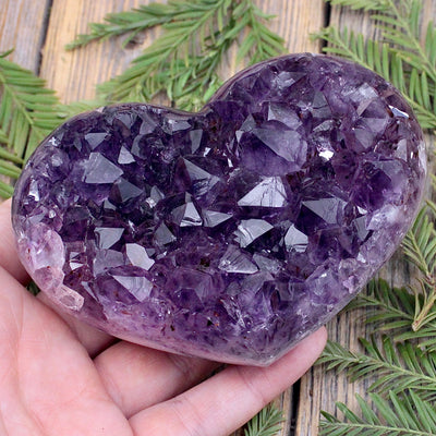 Druzy Amethyst Heart