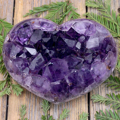 Druzy Amethyst Heart