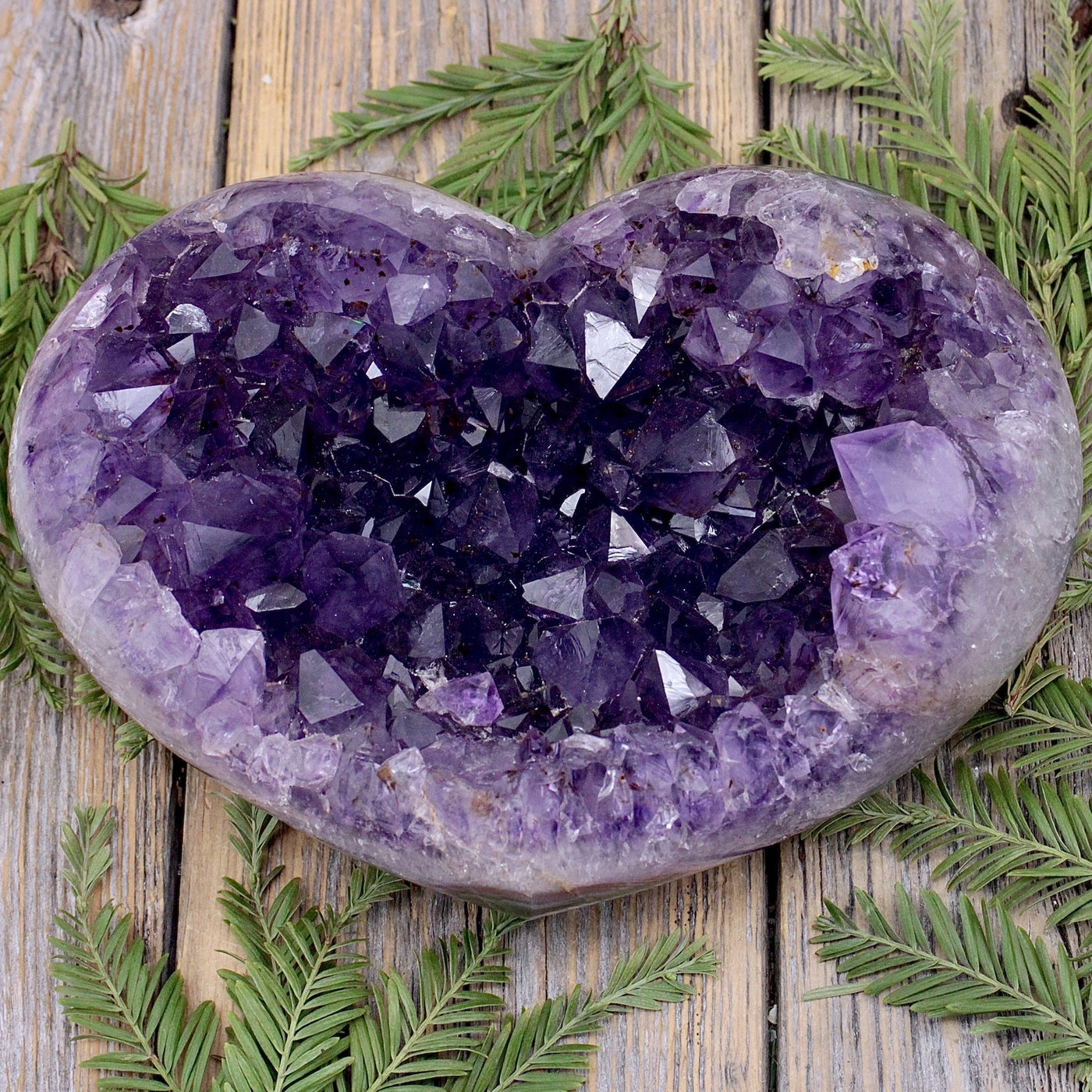 Druzy Amethyst Heart