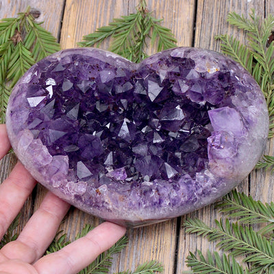 Druzy Amethyst Heart