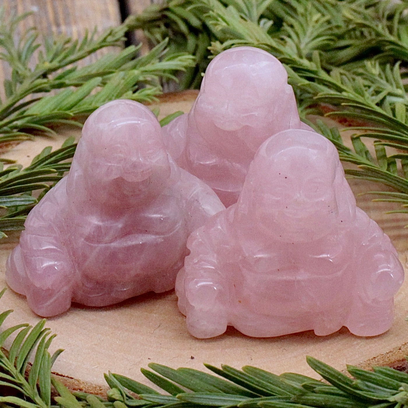 Rose Quartz Buddha carving