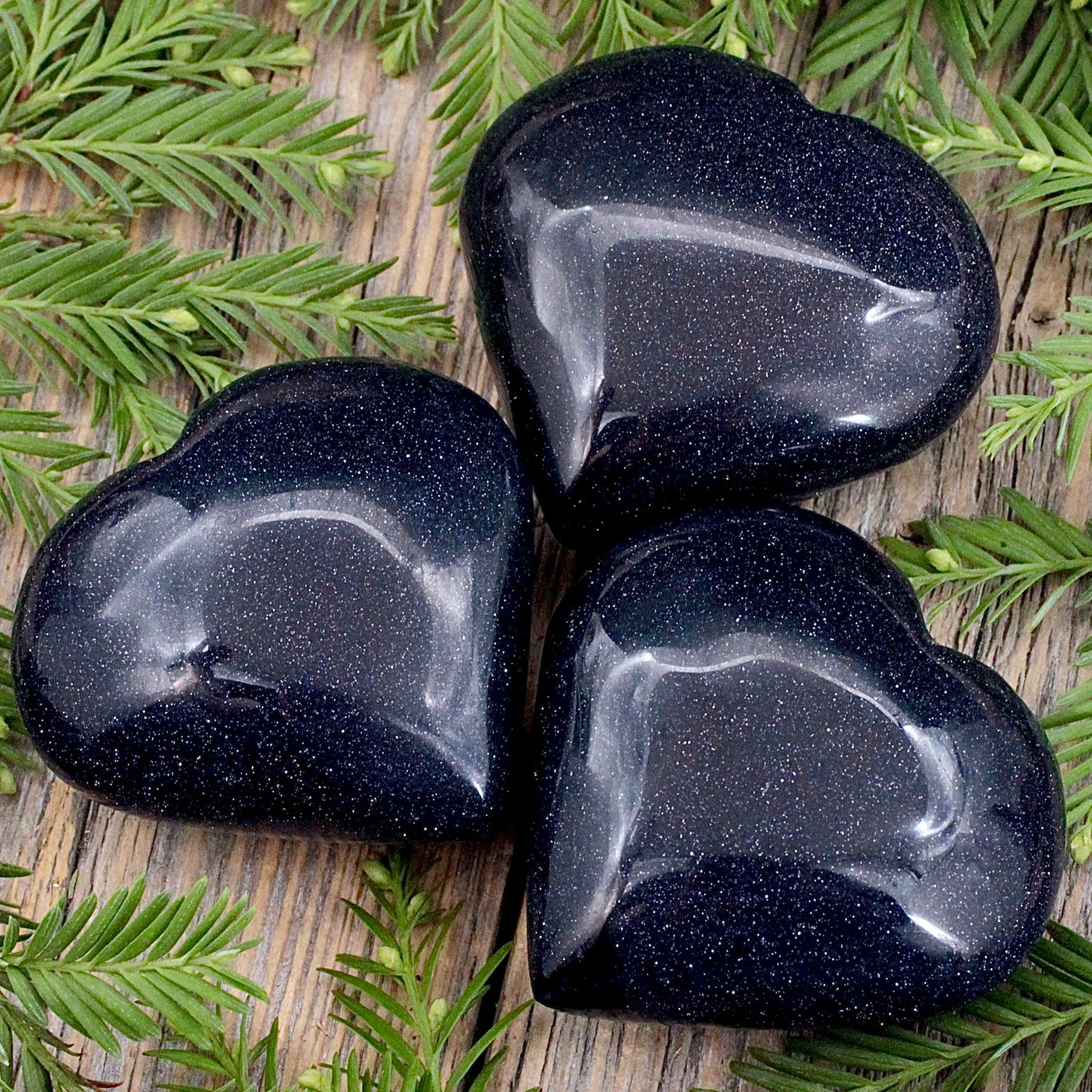 Blue Goldstone Heart