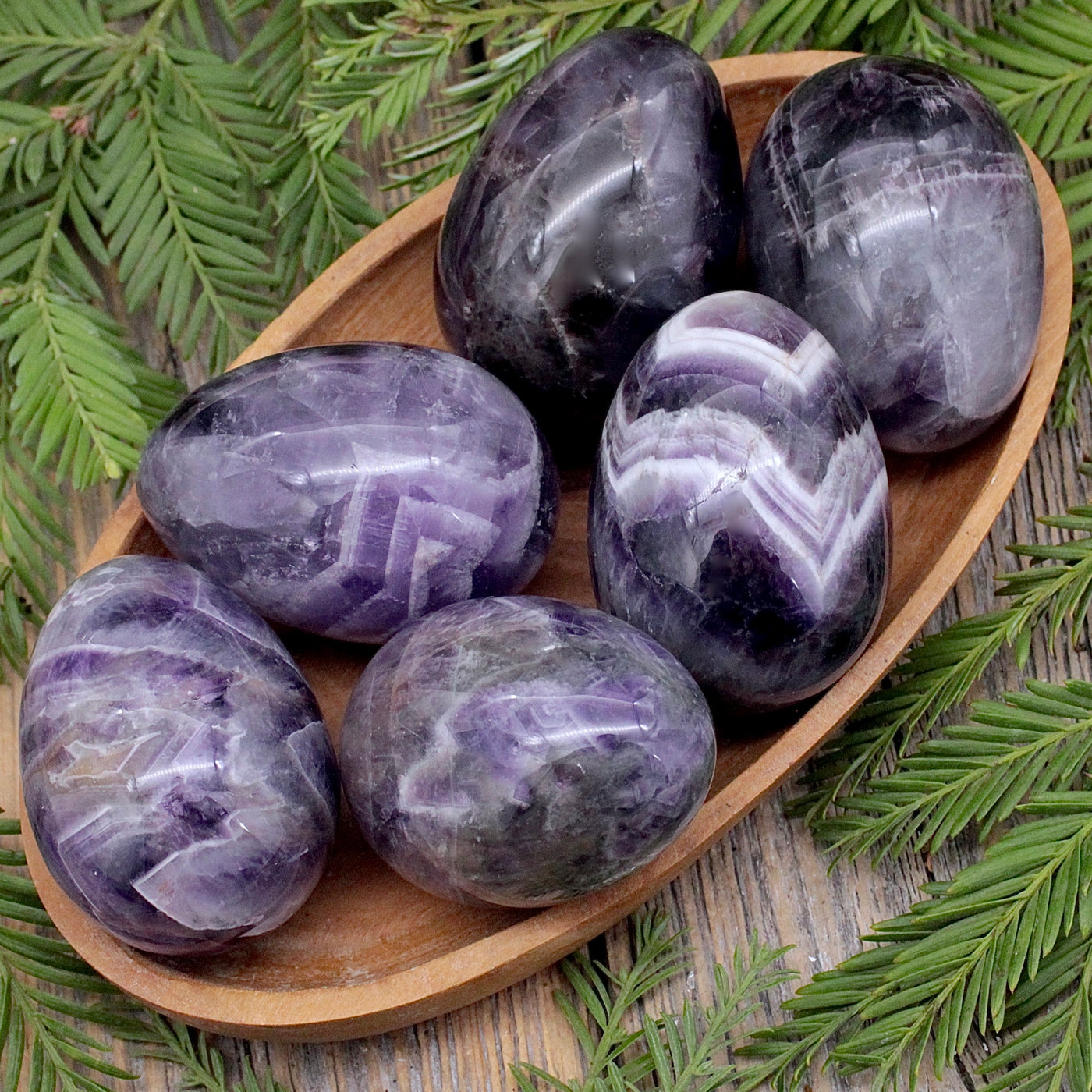 Chevron Amethyst Egg