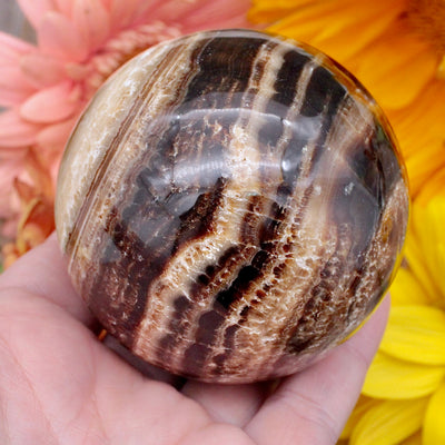 Chocolate Calcite Sphere