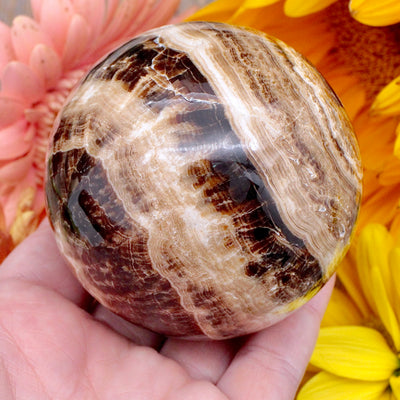 Chocolate Calcite Sphere