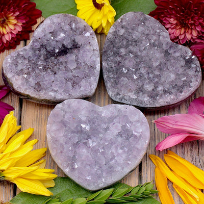 Amethyst Druzy Heart