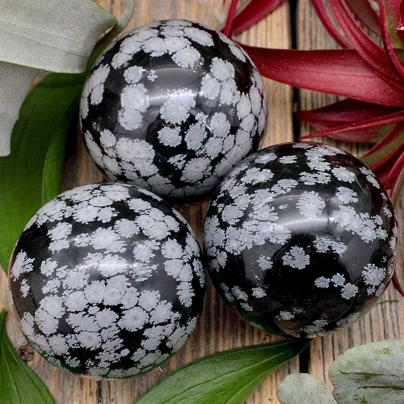 Snowflake Obsidian Sphere