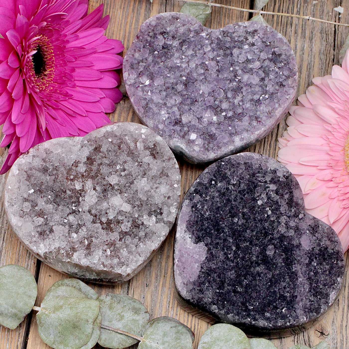 Amethyst Druzy Heart