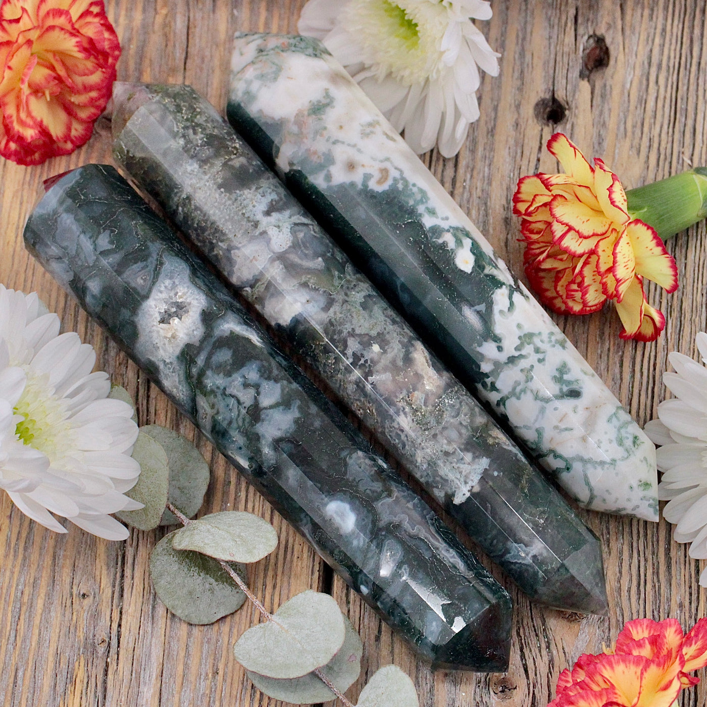 Moss Agate Vogel Style Wand B