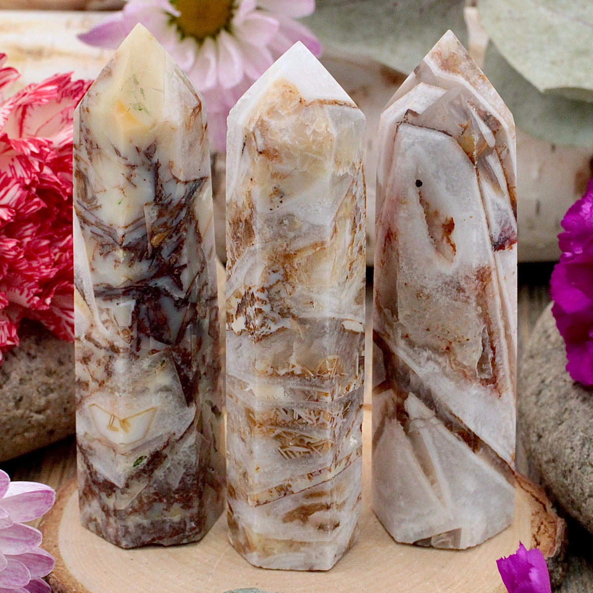 Cappuccino Agate Tower