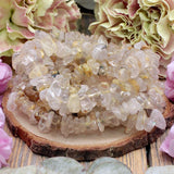 Rutilated Quartz Chip Bracelet
