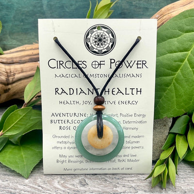 Radiant Health Circles of Power Necklace card