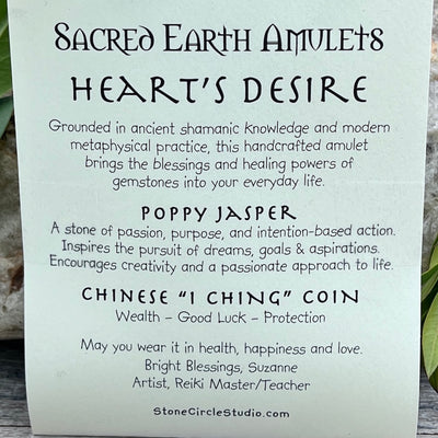 Heart's Desire Necklace Sacred Earth Amulet card