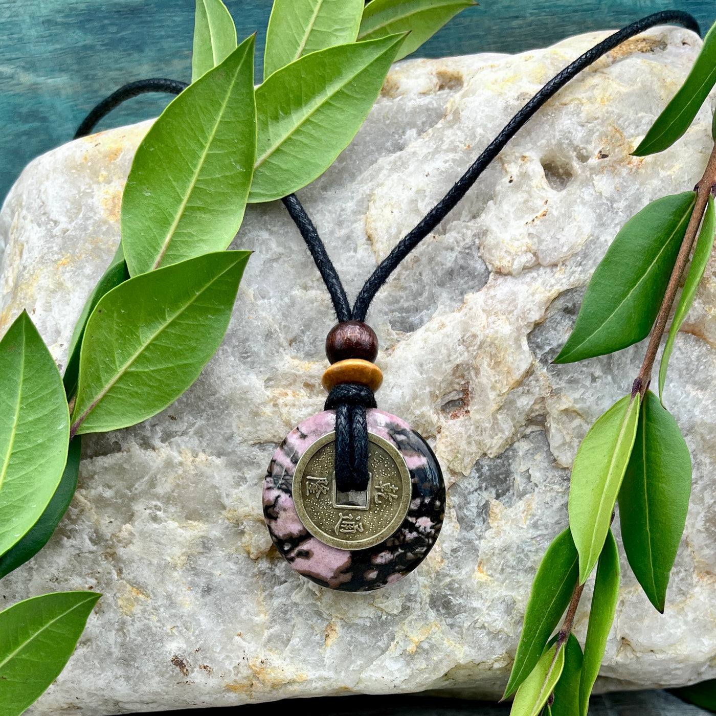 Heart Healer Rhodonite Necklace 30mm