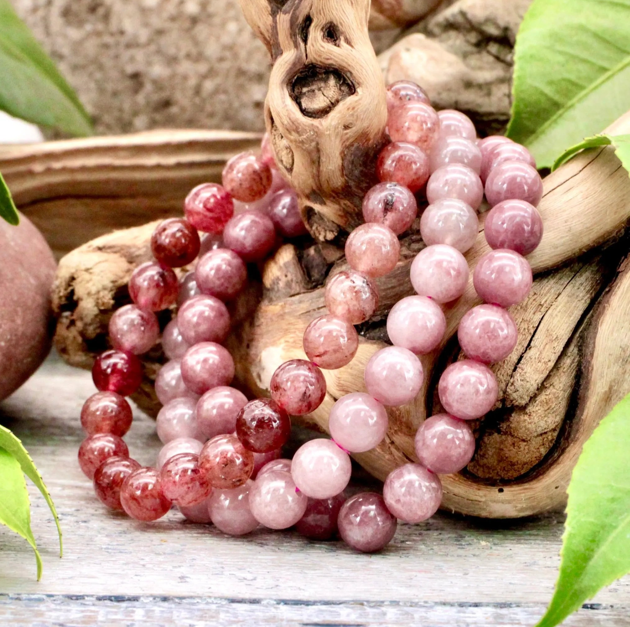 Strawberry Quartz Bracelet -8mm